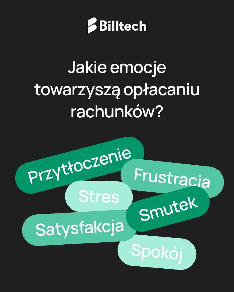 Grafika: Frustracja, stres, ulga. Jakie emocje towarzyszą opłacaniu rachunków